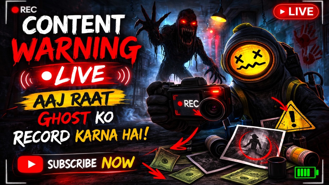 Scariest Live Ever 😨 | Content Warning Me Paise Kamane Nikle 💸👻