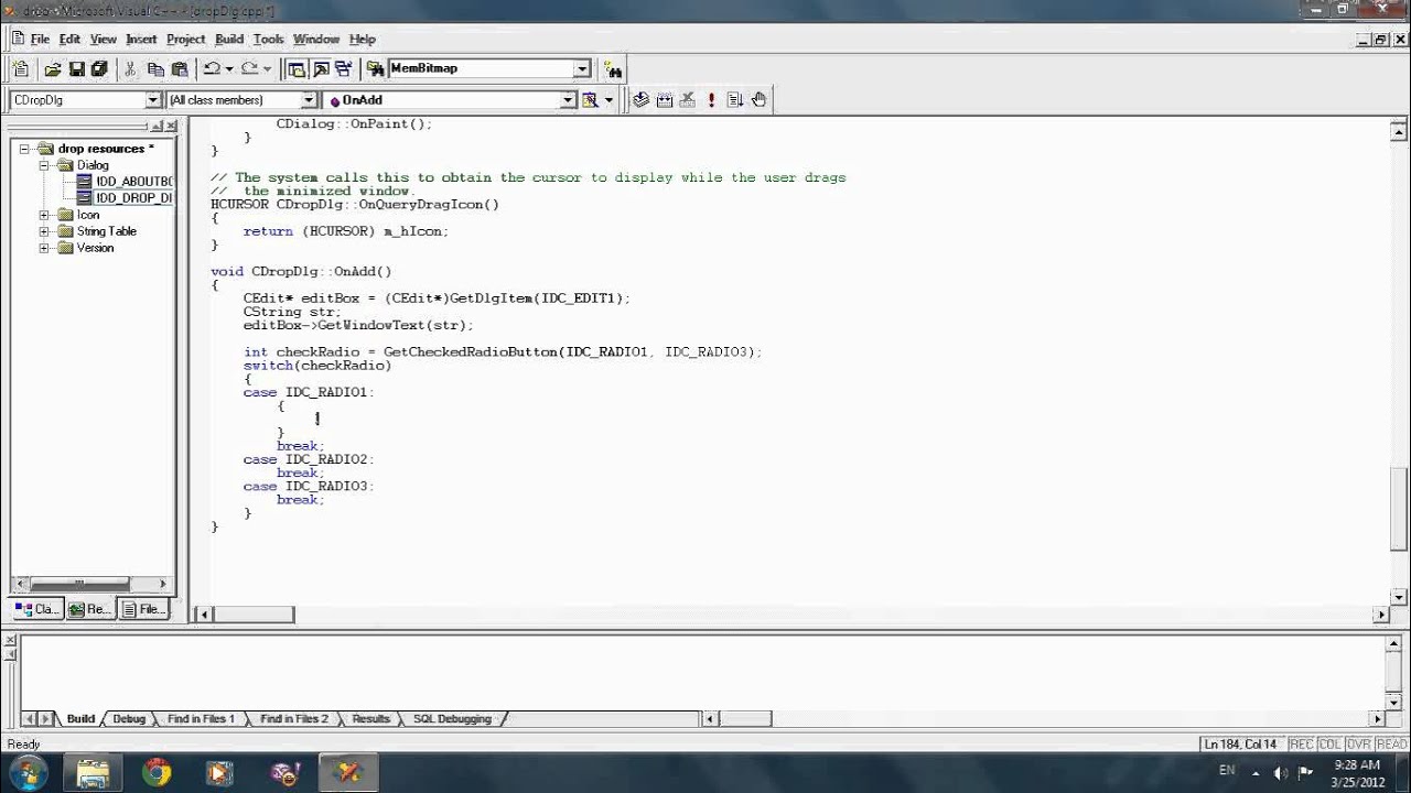 Demo using ListBox , ComboBox , RadioButton in MFC on Visual C++ 6.0