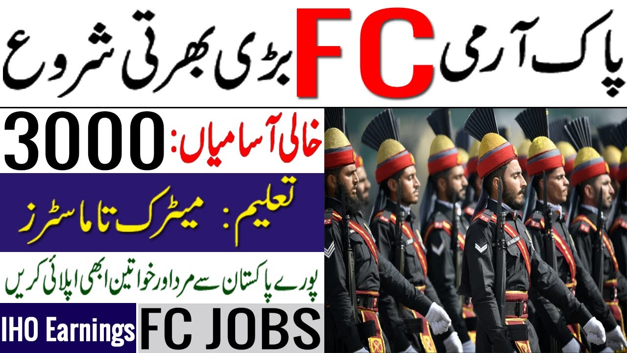 Pak Army FC Jobs 2021 | Frontier Corps Jobs 2021 | FC Jobs 2021 Balochistan