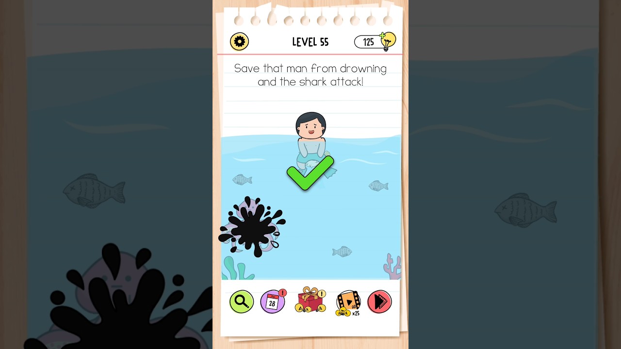 Brain Test level 55 🌞🌞#trendinggame #braintest #braintestsolution #gameplay #shortvideo