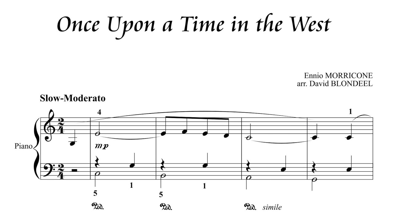 Once Upon a Time in the West – Ennio Morricone | Easy Piano Solo Arrangement (Sheet Music)