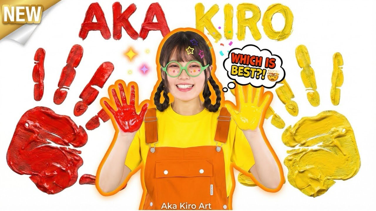 AKA! KIRO! AKA! SHIRO! AO! KIRO! | VIRAL TREND! Color Mixing | immersive interactive