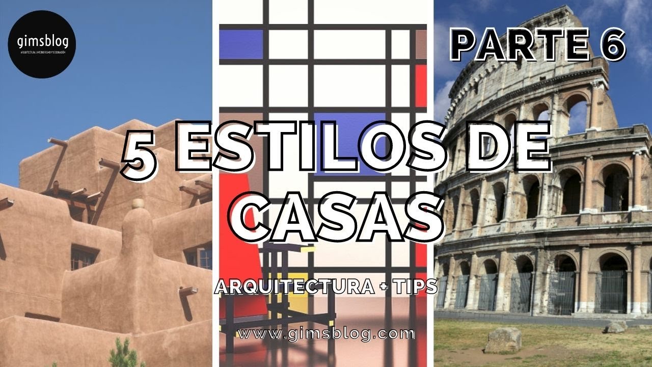 5  ESTILOS DE CASAS Y FACHADAS | P6 | ITALIANO, FEDERAL, DE STIJL, PUEBLO REVIVAL, LOG HOME