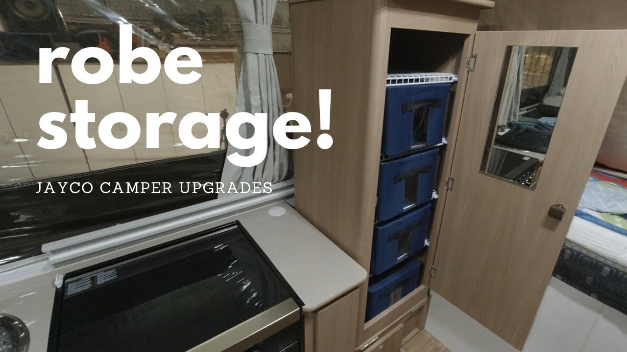 Adding storage shelves to your Jayco, caravan or camper trailer robe units.