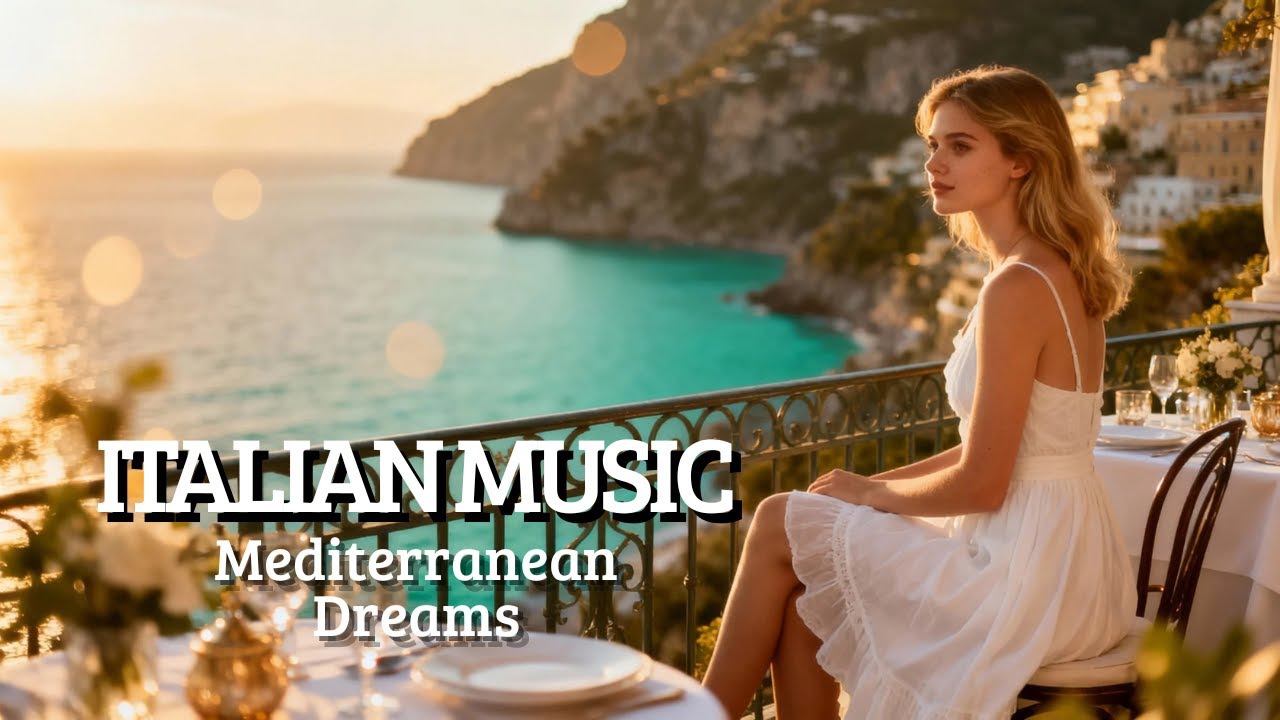 Italy Relaxing Instrumental 🎶 Soothing Italy Music for Sleep Study Positano Coastal