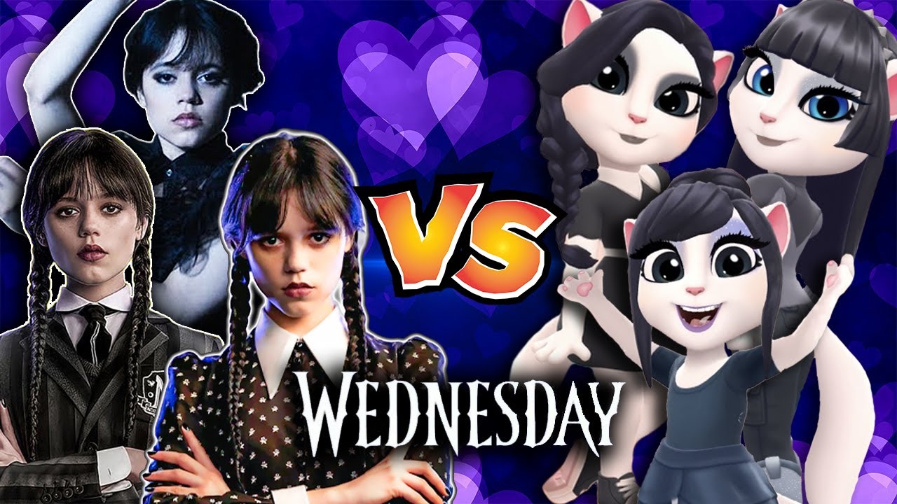 All Wednesday Addams Vs My Talking Angela 2 🖤  ||  New Spring Update Gameplay