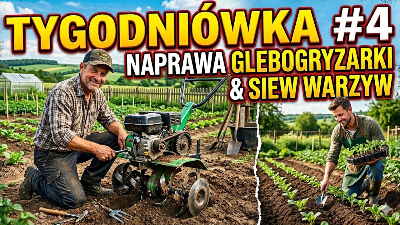 Tygodniówka #4: Naprawa glebogryzarki i wielkie sianie! 🌱🔧