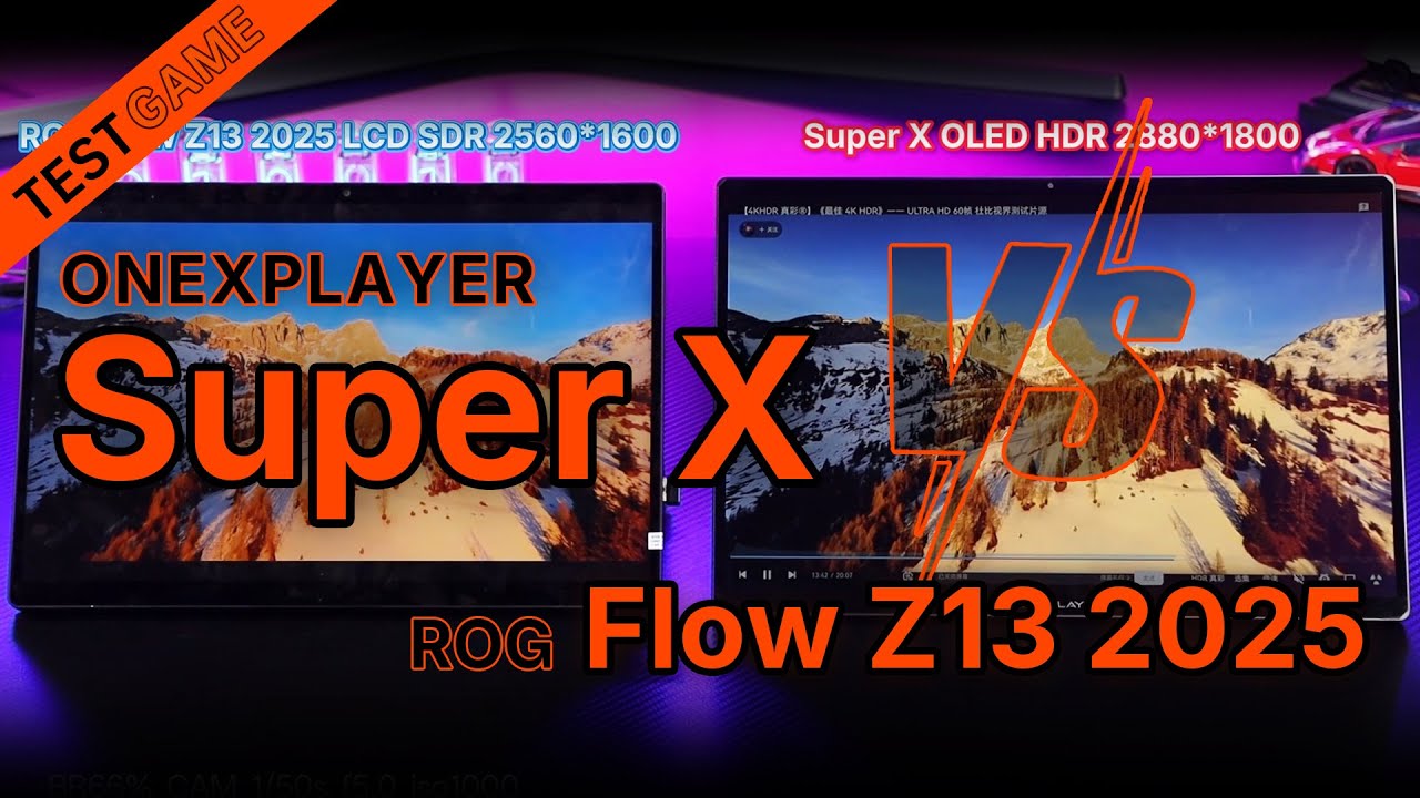 OneXPlayer Super X vs ROG Flow Z13 2025｜2.8K AMOLED HDR Display Comparison