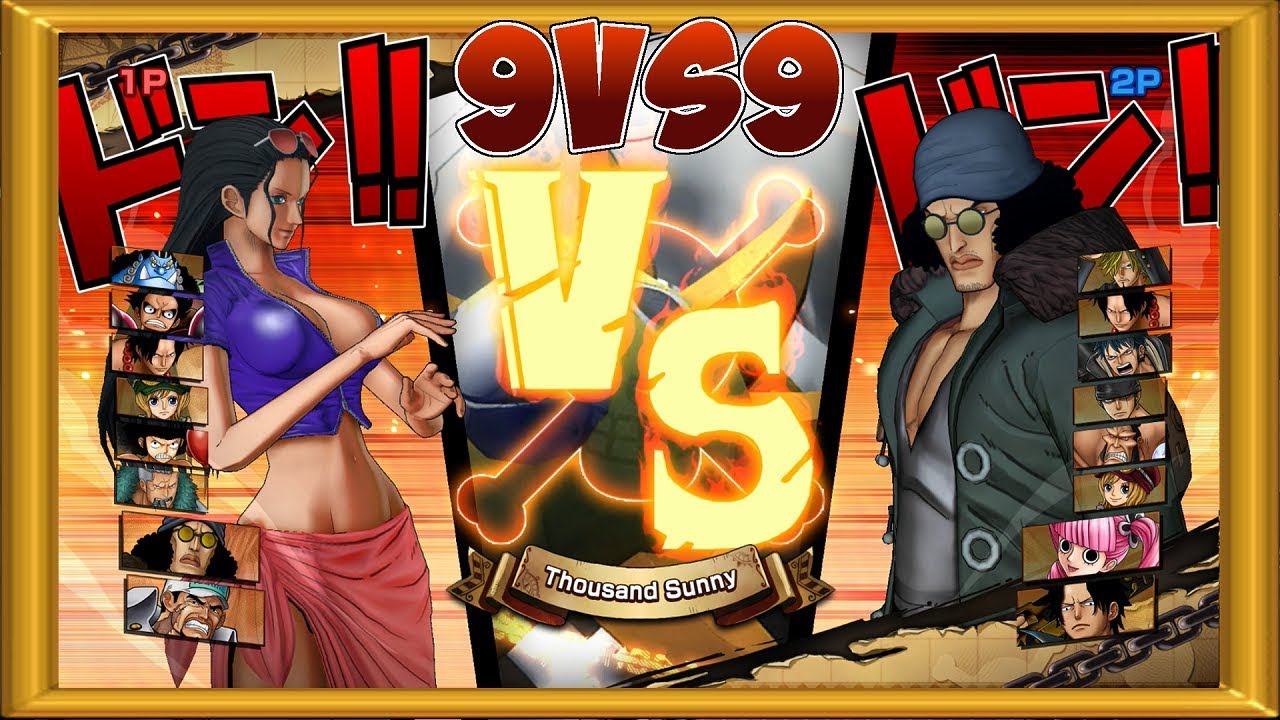 One Piece Burning Blood | 2 Players Gameplay - 9 VS 9 | ALL RANDOM #61