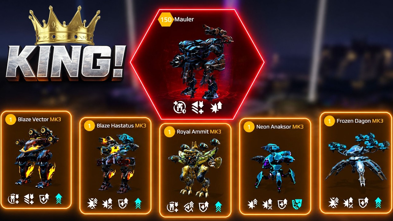 He is a legendary hero! King Mauler! War Robots Gameplay 🤖