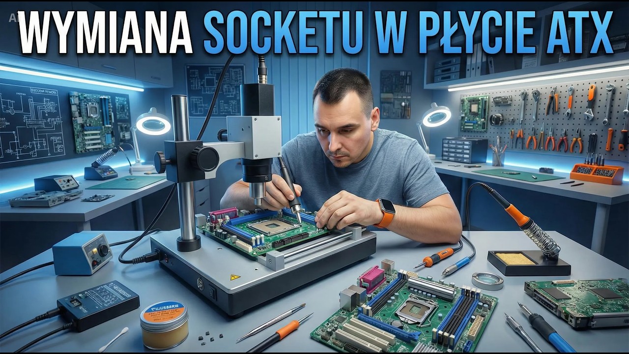 Wymiana socketu w płycie gł&oacute;wnej ATX