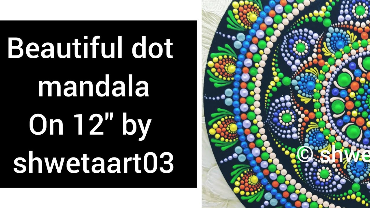 Colorful easy dot mandala painting by shwetaart03