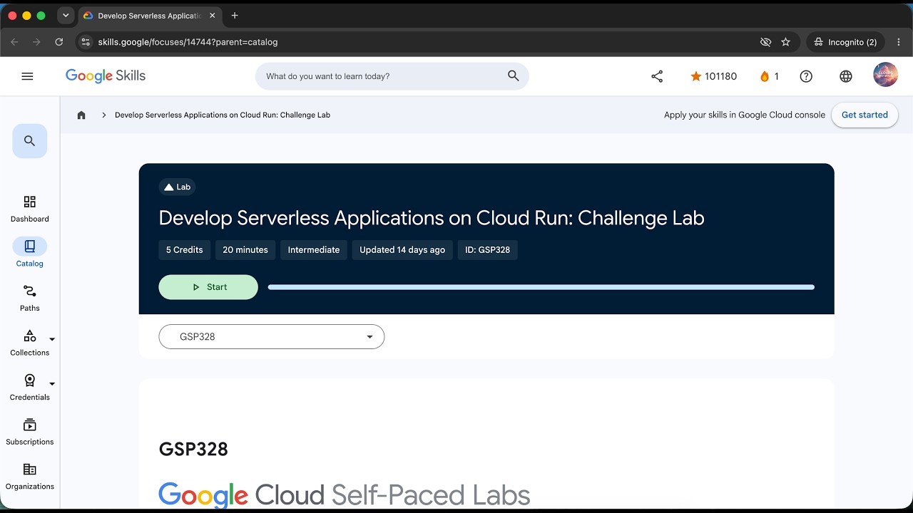 Develop Serverless Applications on Cloud Run: Challenge Lab | GSP328