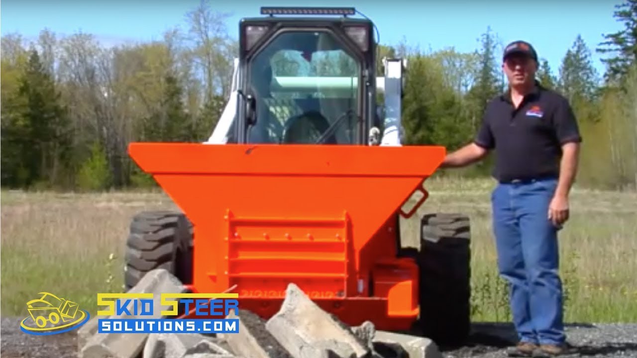 Навесное оборудование EZ Grout Hog Crusher — обзор и демонстрация для мини-погрузчиков