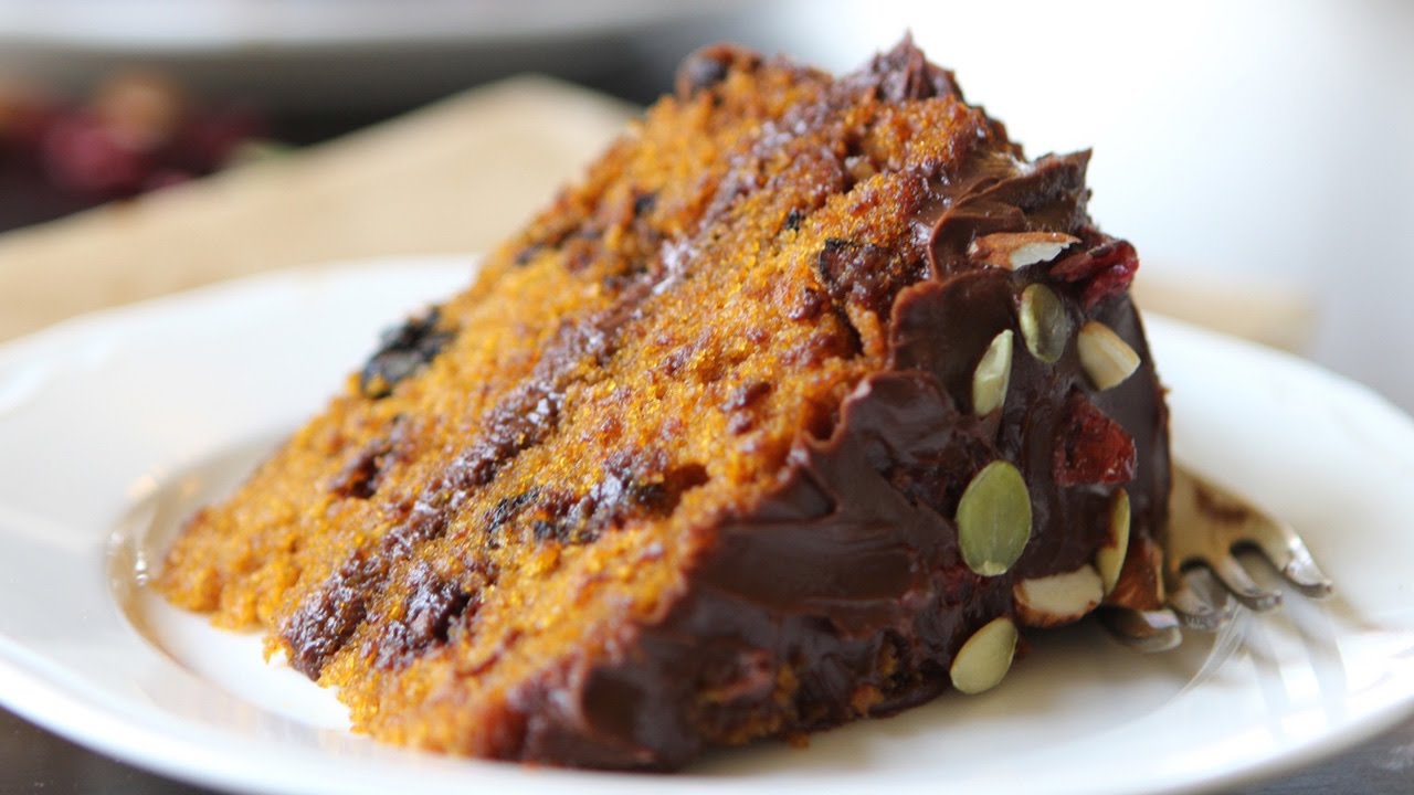 Pumpkin Cake with Mocha Fudge Frosting Recipe - Hot Chocolate Hits