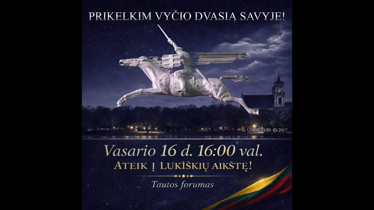 Vasario 16-sios minėjimas Lukiškių aikštėje_ prof.  V. Radžvilo kalba