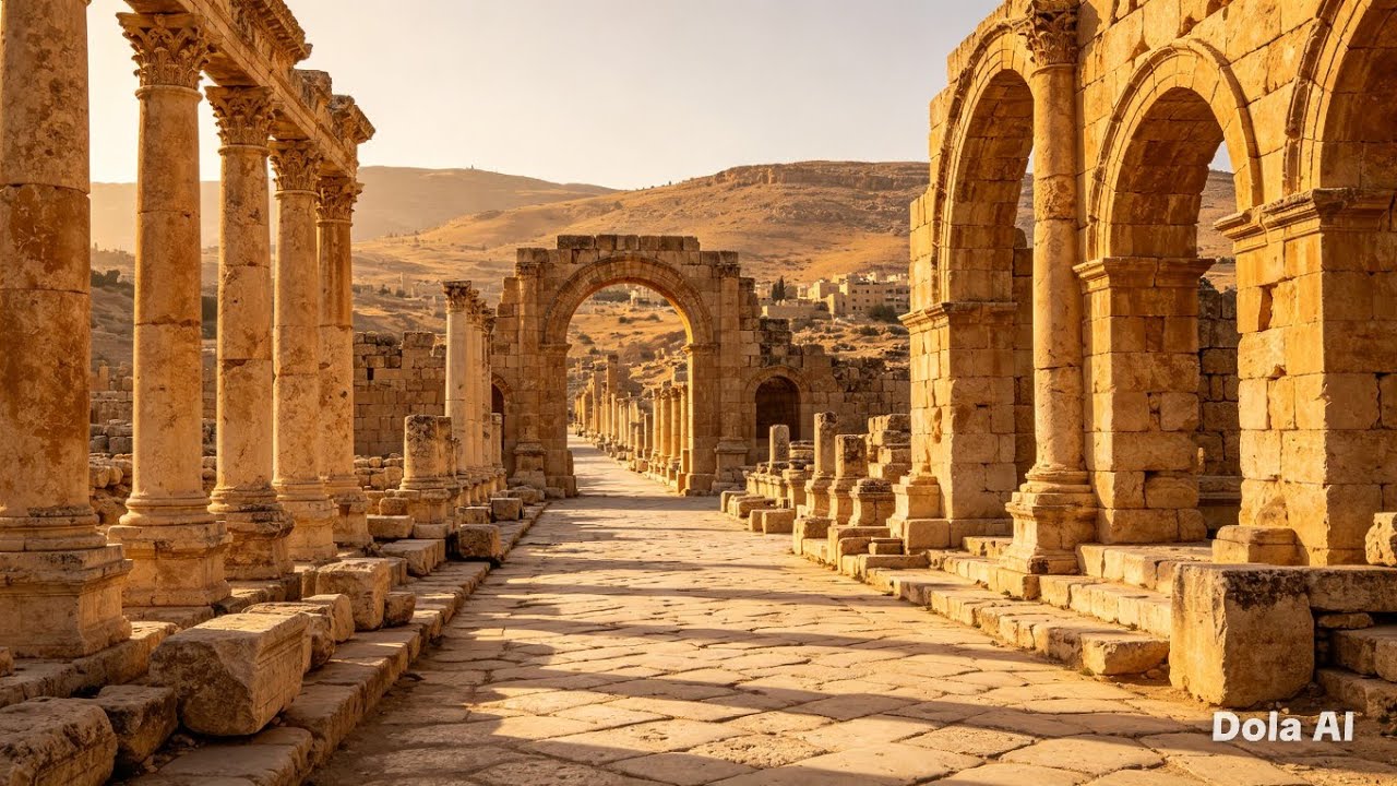 ابحث عن  اسرار اثار جرش _ رحلات واكتشافات عائلة ابو ادم
