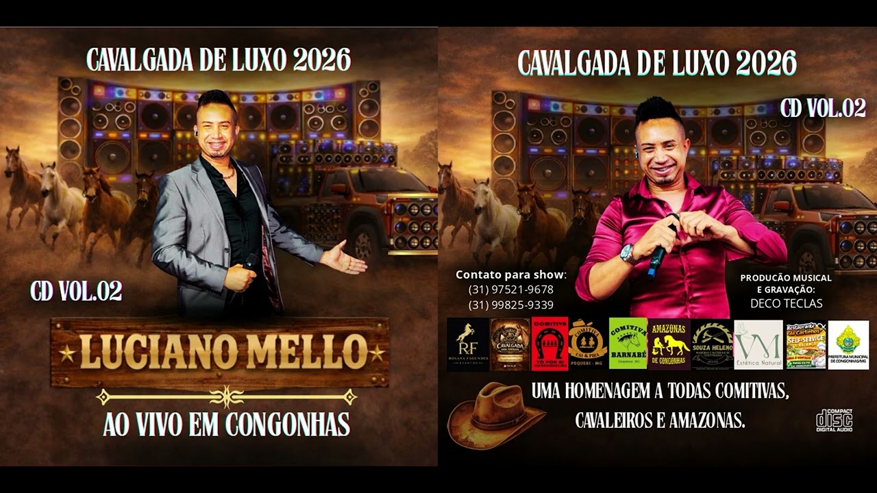 CAVALGADA DE LUXO 2026 (Ao Vivo) - LUCIANO MELLO / CD PROMOCIONAL VOL. 02