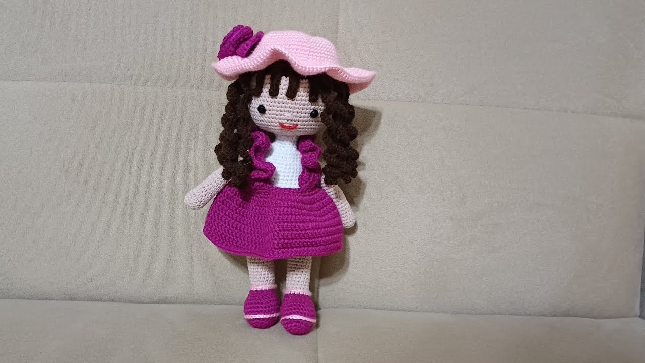 pelin bebek şapkası ve çiçeği nasıl örülür? amigurumi doll tutorial #video #chrochet #vlog #doll