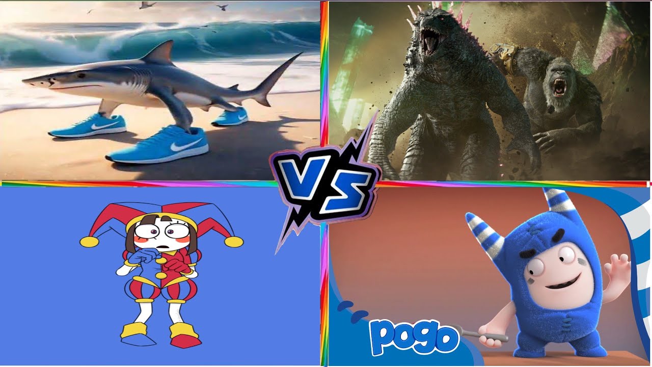 Trallalero Trallala🆚GODZILLA x KONG🆚Pomni🆚Oddbods🎼Tiles Game