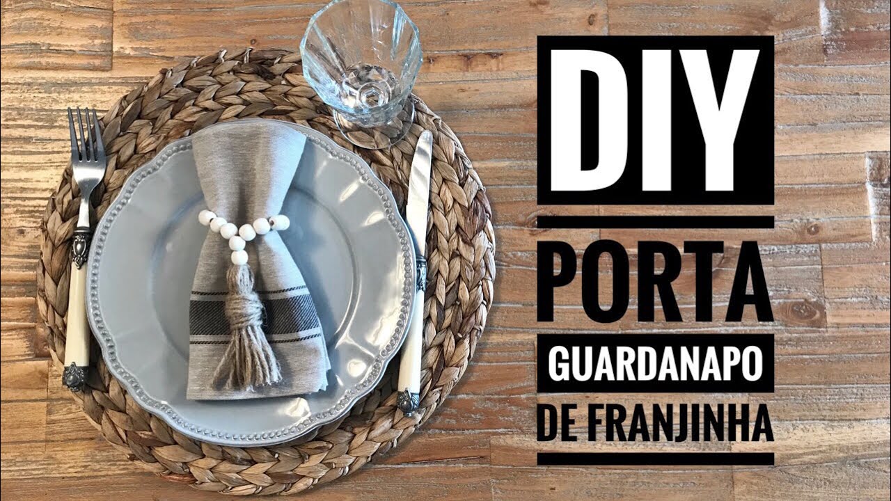 DIY - PORTA GUARDANAPO DE FRANJINHAS - KATHERINNE RIBEIRO