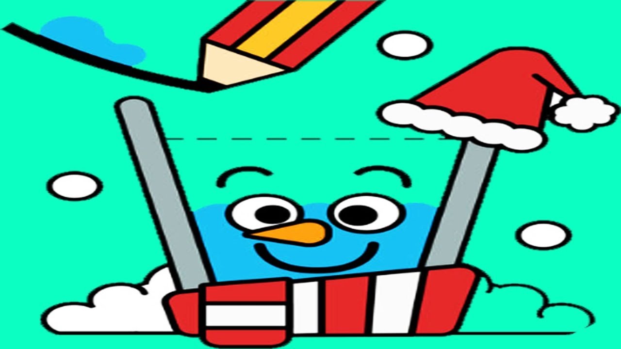 Happy Glass(New Update) - Winter theme - Gameplay Walkthrough Part 15- DRAW A LINE TO FILL THE GLASS