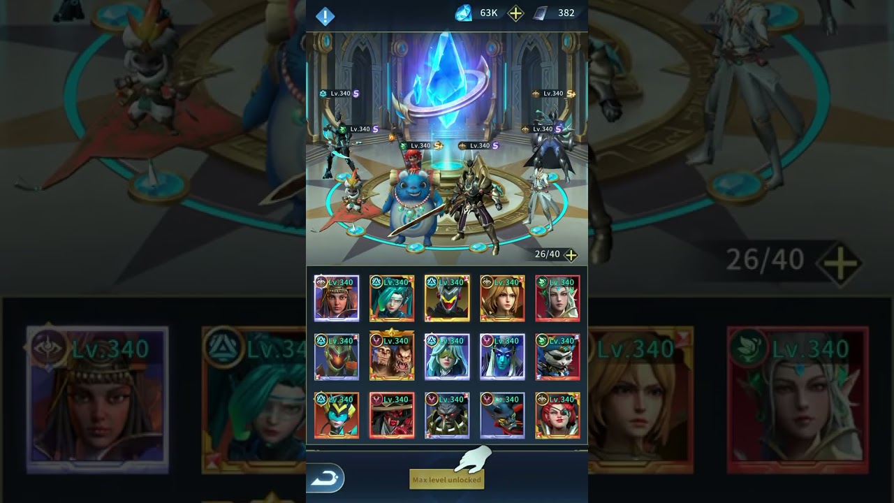 Titan War: Final 6th hero to level 340 and unlocking more levels tutorial~