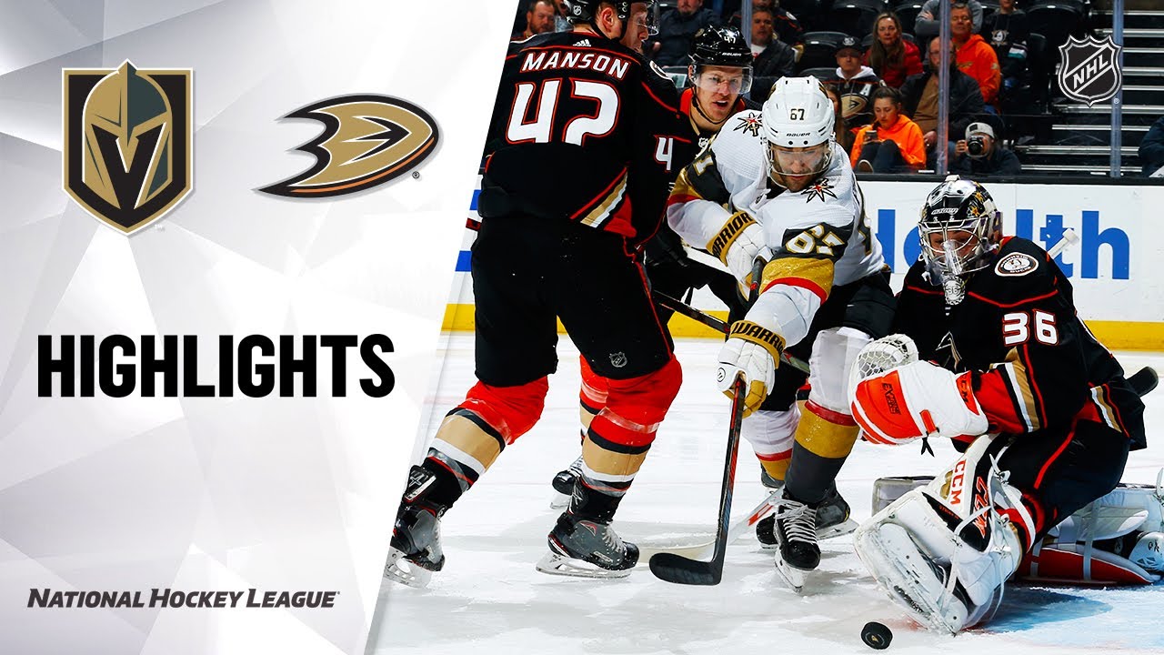 NHL Highlights | Golden Knights @ Ducks 02/23/20