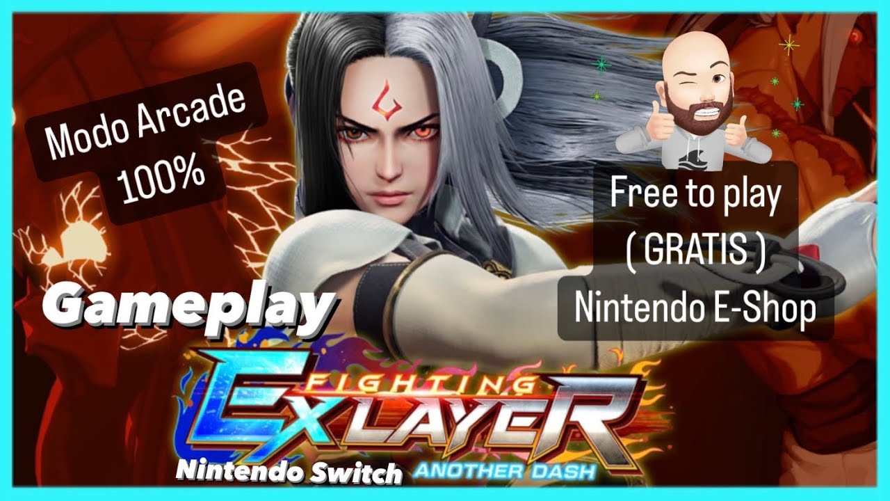 Probando FIGHTING Ex LAYER ANOTHER DASH para Nintendo Switch ARCADE MODE 100% ( GRATIS en la ESHOP )