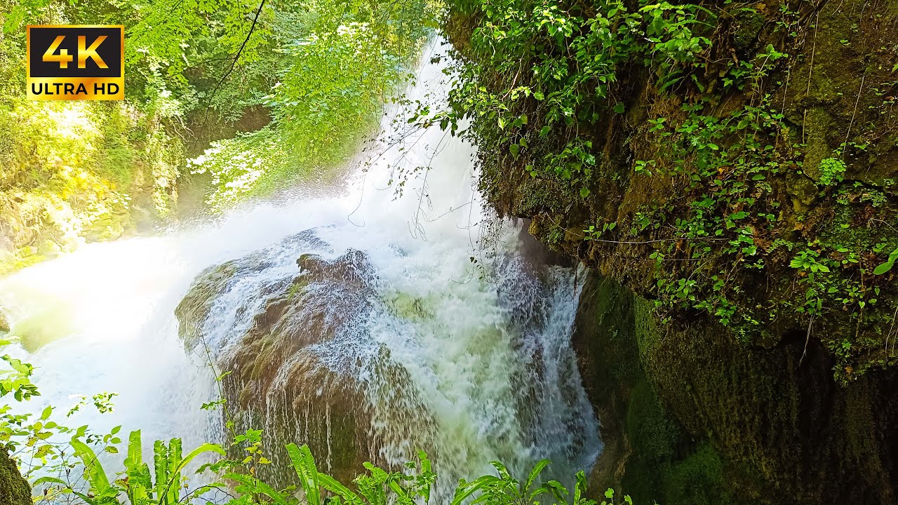 Relaxing Waterfall Sound, 8 Hours of Natural White Noise for Sleep & Relax. [1]