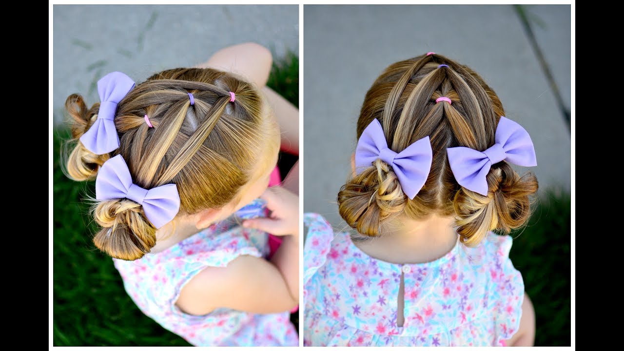 3 Split Ponies Into Pigtails