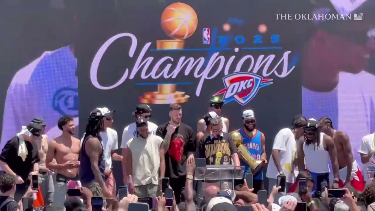 OKC Mayor David Holt celebrates Thunder at Scissortail Park: 'All we do is win in OKC'