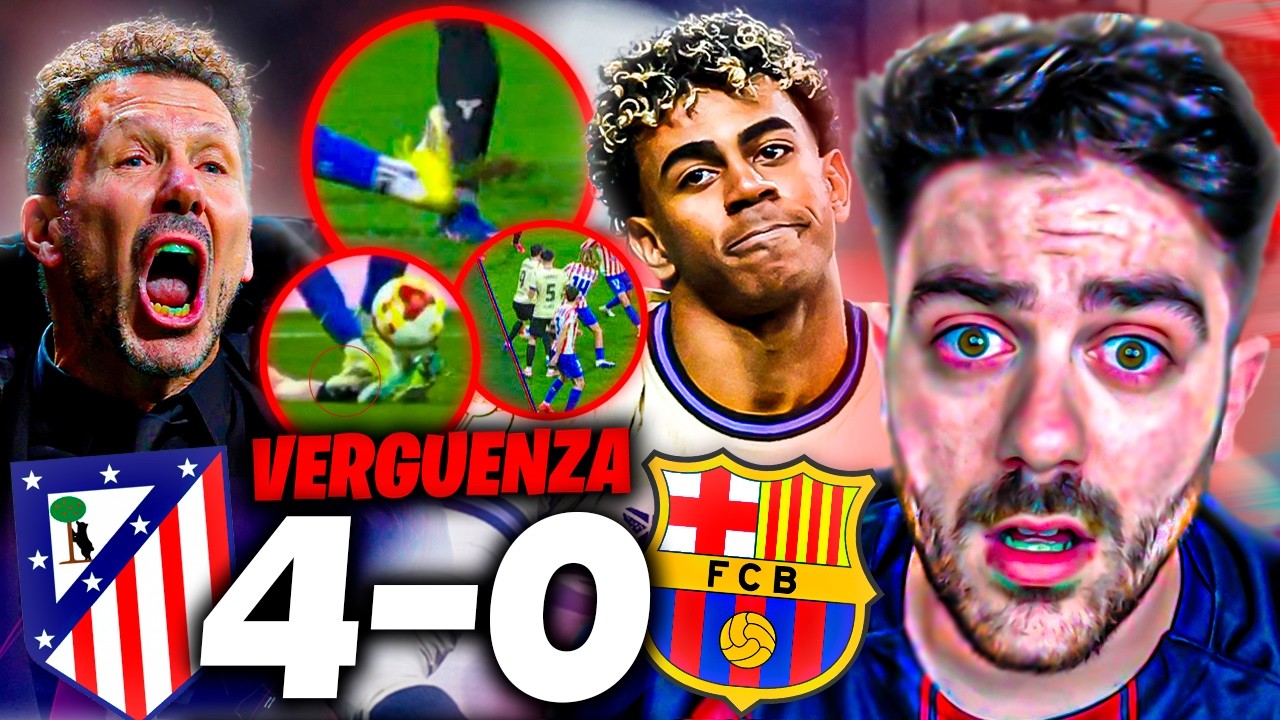 El ATLÉTICO HUMILLA 4-0 al BARÇA 🤬¡¡PARTIDO LAMENTABLE y OTRO ROBO al BARÇA!!🤬 *PODEMOS REMONTAR*