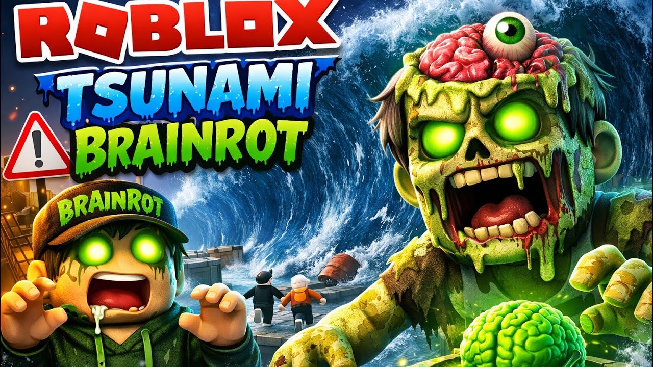 Je joue à tsunami Brainrot sur roblox