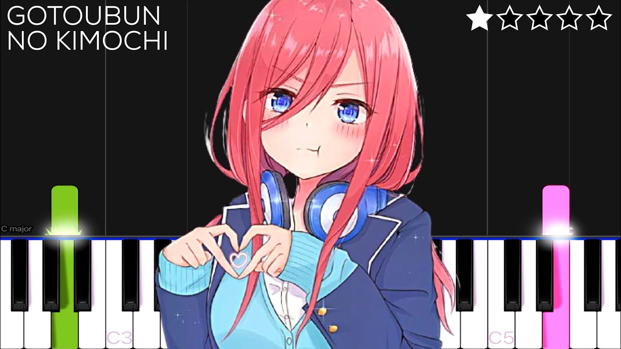Gotoubun no Hanayome OP - Gotoubun no Kimochi | EASY Piano Tutorial
