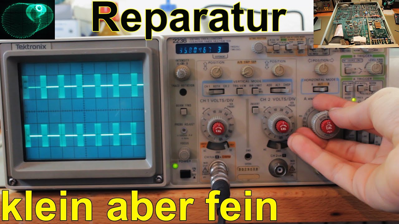 Reparatur: Tektronix 2236, wenn die Strahlen wieder fliegen ~