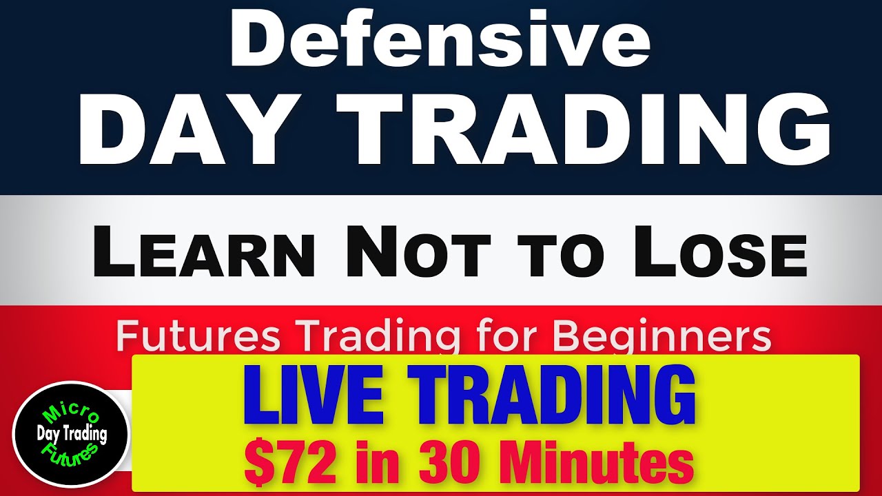 Micro E-Mini DAY TRADING - Learning Not to Lose  Live Trading  $72 in 30 Minutes