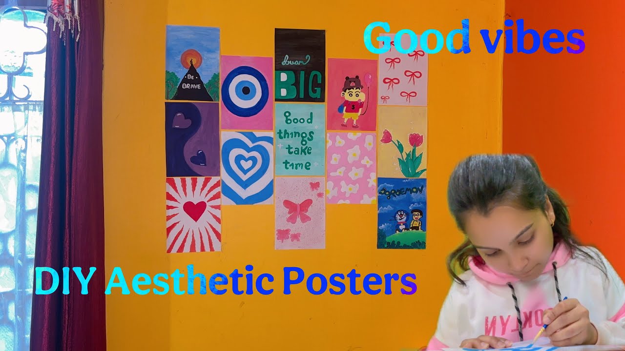 How to make a DIY Aesthetic Wall Posters 💡Homemade 🍄🧿 #diy