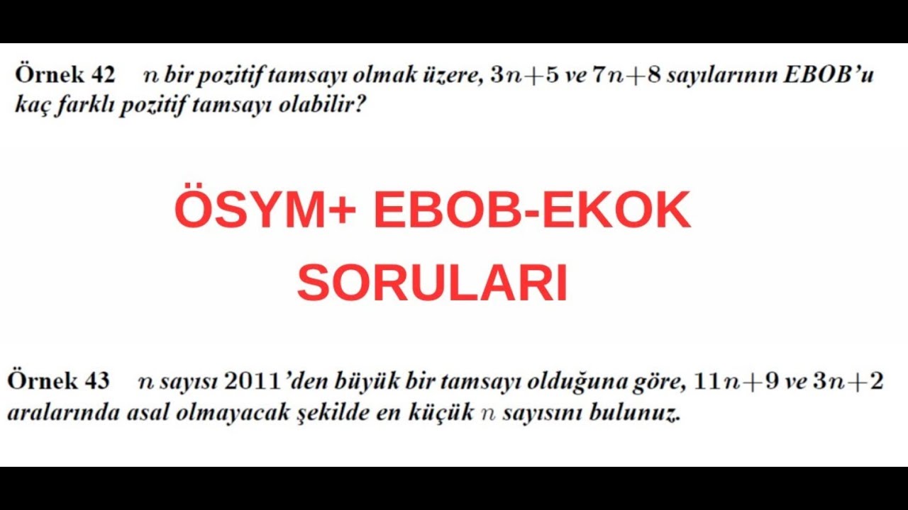 YKS ÜSTÜ 2 EBOB SORUSU