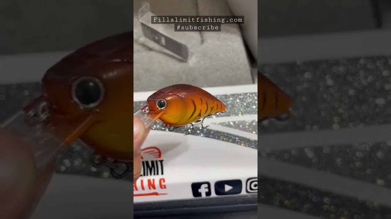 Crankbaits, Crawfish pattern, custom painted, Square Bill bass fishing lure #fillalimit #fishing