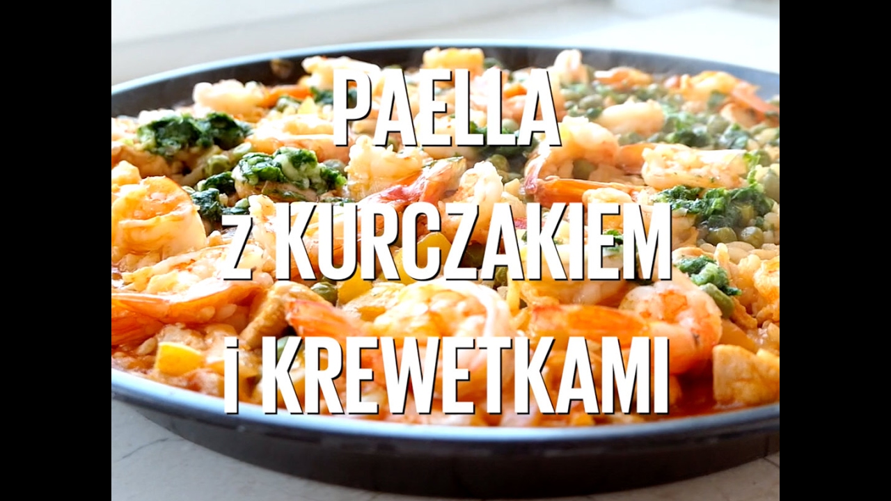 Paella z kurczakiem i krewetkami