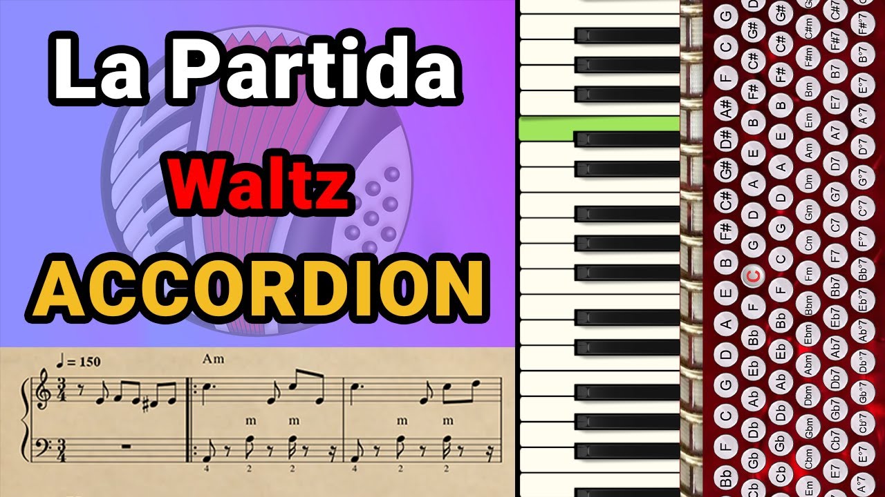 La Partida Accordion Venezuela Waltz [Accordion Tutorial]