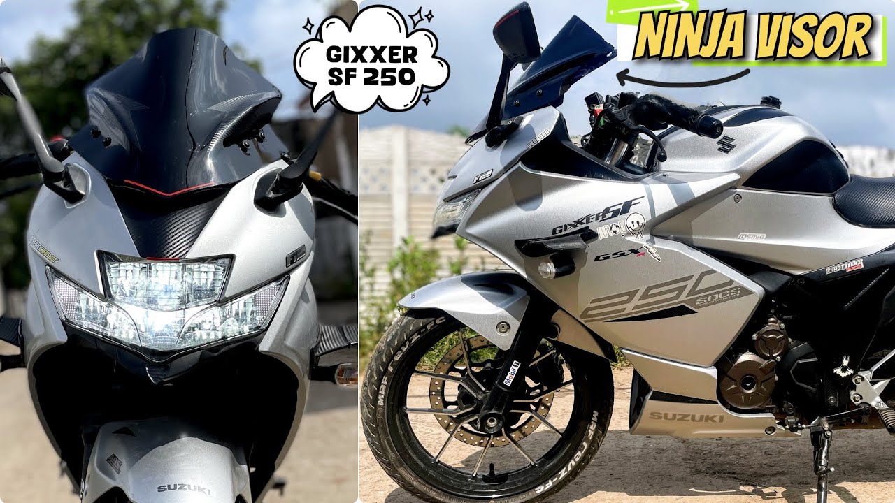 Kawasaki Ninja Visor in Gixxer SF 250⚡ | Gixxer SF 250 Visor Modification 🔥 | Harsh verma