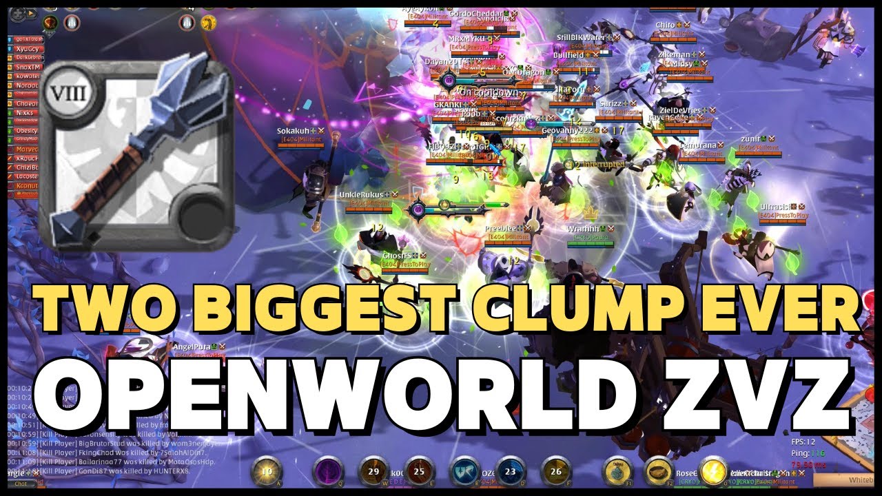 My Top Clumps in Free-For-All Open World Fight (1h Mace) - Albion Online ZvZ (West)