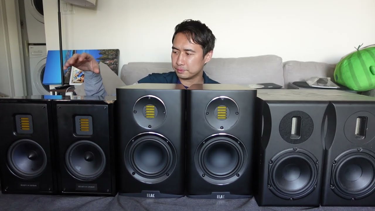 ELAC Carina BS243.4, MartinLogan Motion 15, Neat Ministra bookshelf speaker comparison + demo