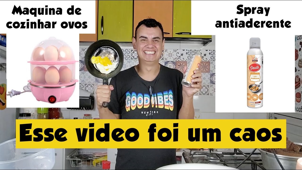 TESTANDO O SPRAY ANTIADERENTE E A MAQUINA DE COZINHAR OVOS - Fubá online