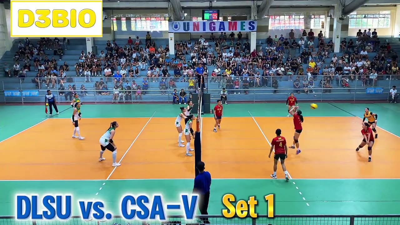 DLSU- Manila vs. CSA-V Set 1 Womens Volleyball UNIGAMES Season 26Live at Silay City