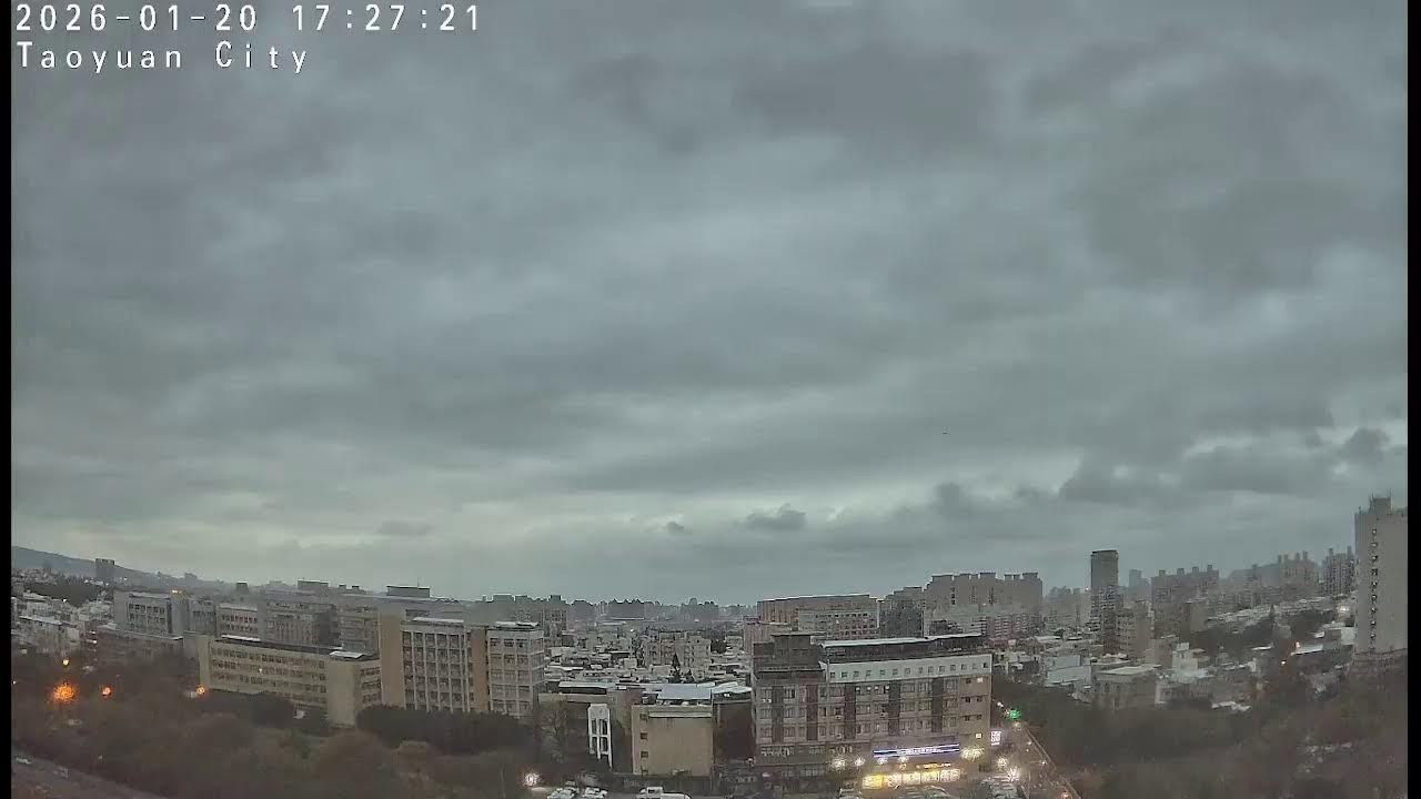 桃園市中壢區即時影像 Taoyuan Zhongli Live Cam｜天氣實況 Taiwan Weather Cam｜City View 24/7｜注意交通安全，遲到總比到不了好