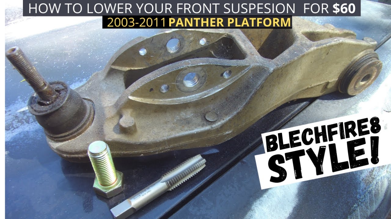 How To Lower A ( Crown Victoria ) Front Suspension for $60 ( Belchfire8 ) Style