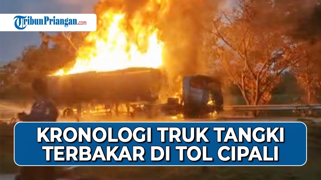 Kronologi Truk Tangki Terbakar Hebat di KM 185 Tol Cipali Cirebon